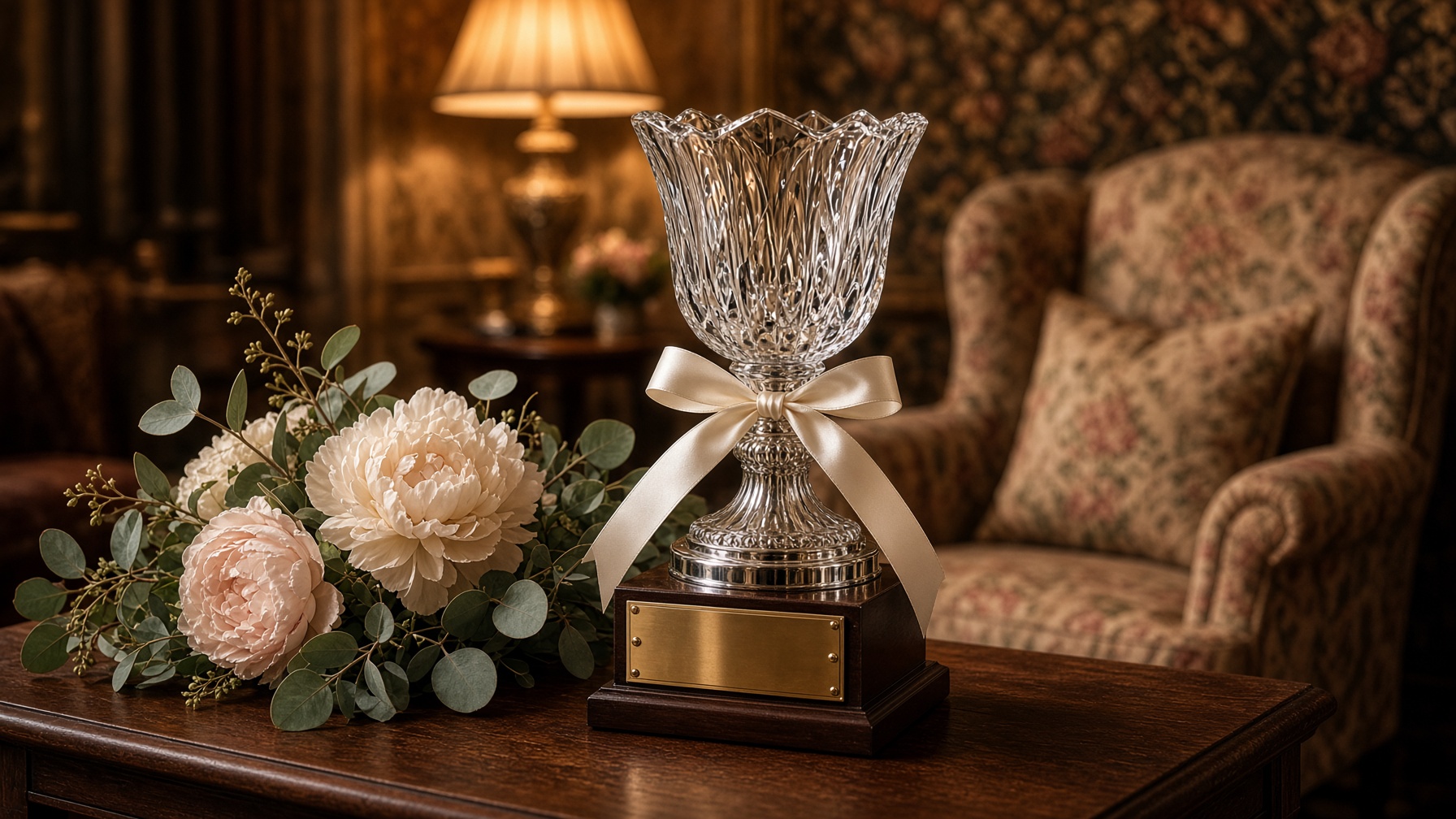 Women’s club championship crystal and silver cup